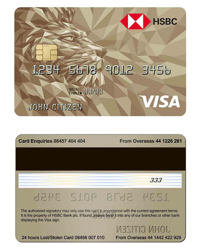 UK HSBC Visa Gold Credit Card